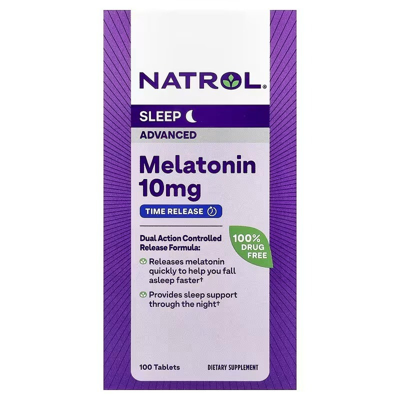 Мелатонін із уповільненим вивільненням, 10 мг, Melatonin, Time Release, Natrol, 100 таблеток, фото 1