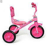 Триколісний дитячий велосипед Bambi з EVA колесами та регульованим сидінням (1,5–3 роки), фото 3