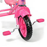 Триколісний дитячий велосипед Bambi з EVA колесами та регульованим сидінням (1,5–3 роки), фото 8