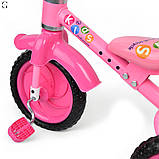 Триколісний дитячий велосипед Bambi з EVA колесами та регульованим сидінням (1,5–3 роки), фото 9