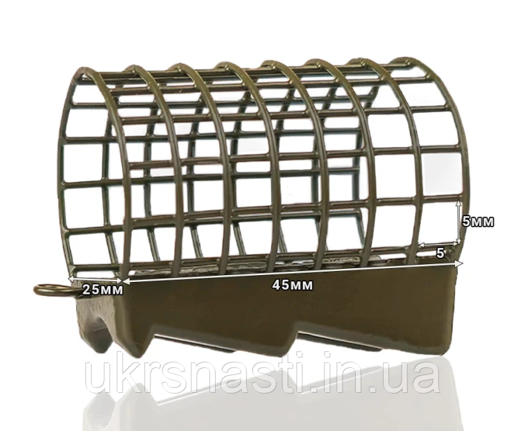 Годівниця фідерна металева з ґрунтозачепами 140 г Feeder Caiman (60г -140г) Годівниця для сильної течії, фото 1