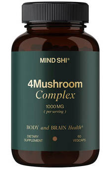 Mind Shi 4-Mushroom Complex 1000 mg 60 капсул