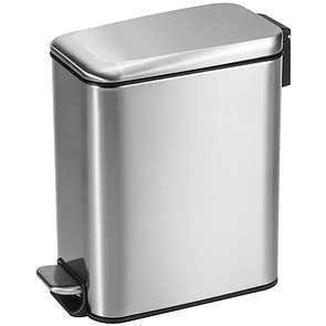 Відро для сміття з плавним закриванням прямокутне Mixxus Diverse-TC0312 SS Color 12 л колір неіржавка сталь