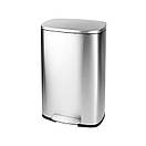 Відро для сміття з плавним закриванням прямокутне Mixxus Bevel-TC0112 SS Color 12 л колір неіржавка (, фото 4