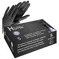 Рукавички нітрілові чорні HOFFEN (5 г) S 100 шт