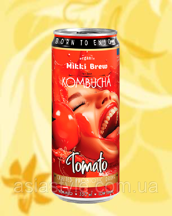 Напій Комбуча Томатний, Напиток Комбуча Томатный, Kombucha Tomato drink, Mikki Brew, 0.33л, ВО, фото 1