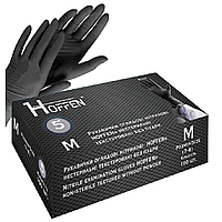 Рукавички нітрілові чорні HOFFEN (5 г) М 100 шт