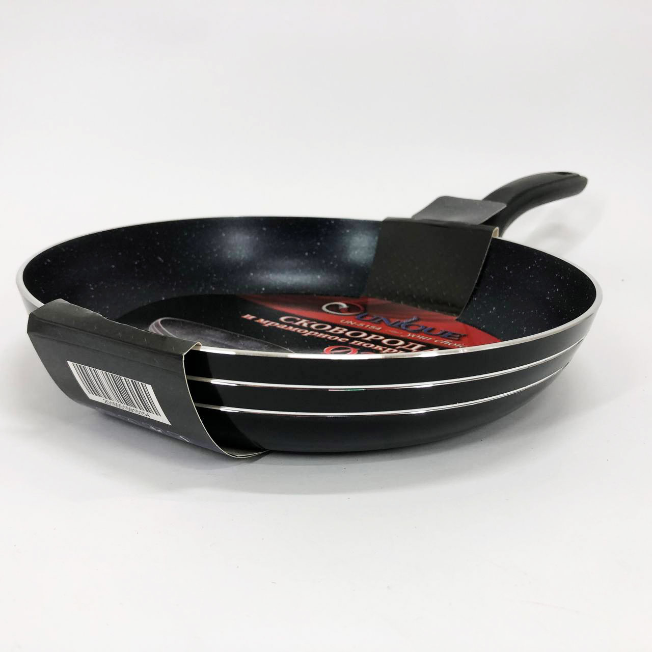 Сковорідка з алюмінієвим корпусом UNIQUE UN-5154 24 см, Сковорідка на довго, Сковорідка UB-915 для дому, фото 1