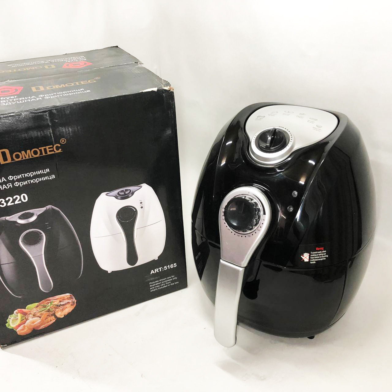 Фритюрниця професійна Domotec MS-3220 1300 Вт 4,5 л, Аерофритниця електронна, Аерогриль TV-443 для запіканок, фото 1