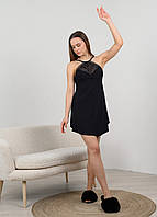 Сорочка N.EL чорний, арт.1239-92 (нічна рубашка, віскоза, мережива)