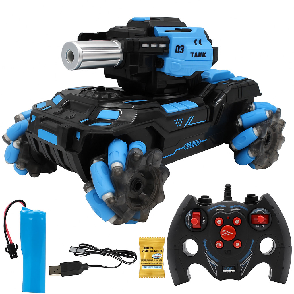 Танк на радіокеруванні, що стріляє орбізами / Танк на пульті управління / Танк іграшка, фото 1