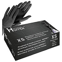 Рукавички нітрілові чорні HOFFEN (3,5 г) XS 100 шт