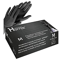 Рукавички нітрілові чорні HOFFEN (3,5 г) М 100 шт
