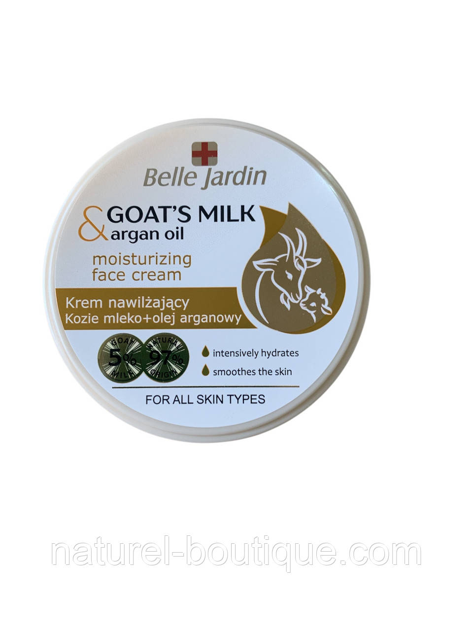 Зволожувальний крем для обличчя Belle Jardin Goat's milk cream Козьє молоко й Арганова олія, фото 1