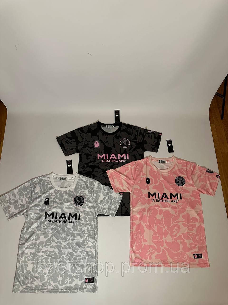 Футболка від бренду adidas x Inter Miami CF x BAPE Camo Jersey бейп джерси інтер маямі - фото 1 - id-p2636824384