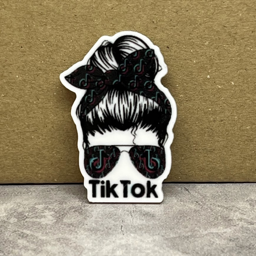 Серединка для бантів (декор- пластик), Тік-Ток, арт 012364, 1 шт, Чорний, фото 1