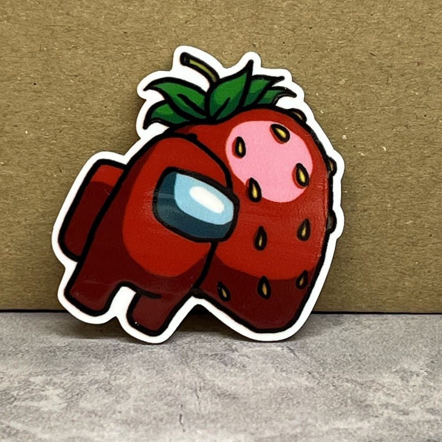 Серединка для бантів, 4 см, Амонг Ас (полуничка), арт 011500, 1 шт, Червоний, фото 1