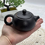 Чайник заварювальний глиняний Сі Ши покриття з каоліном «під камінь» (170мл), фото 5