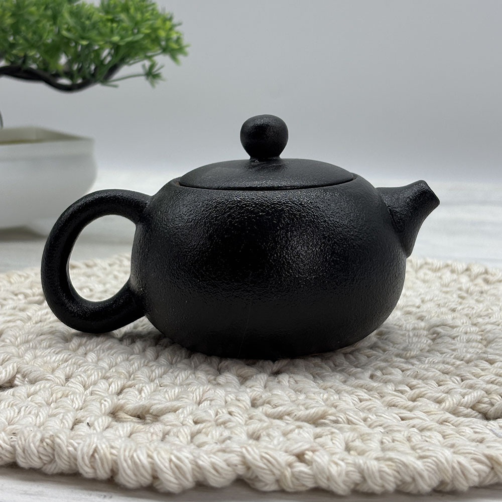 Чайник заварювальний глиняний Сі Ши покриття з каоліном «під камінь» (170мл), фото 1