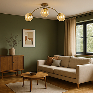 Люстра в бронзі на 3 плафони 7529907-3 BRZ+BR