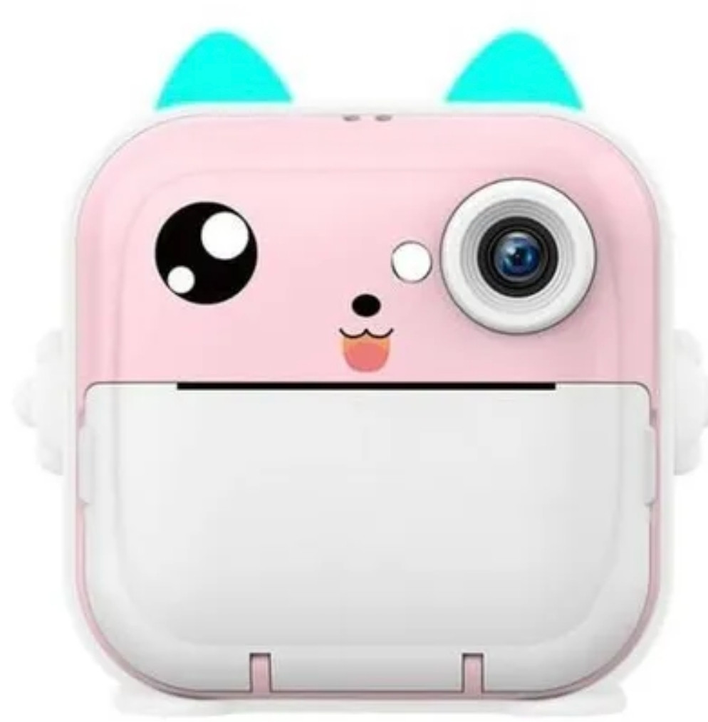 Дитячий фотоапарат миттєвого друку (кіт рожевий).Принтер кіт рожевий., фото 1