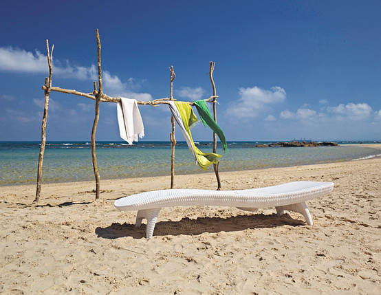 Шезлонг пластиковий Keter Pacific, білий, фото 2