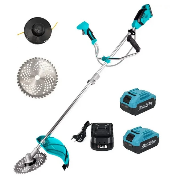 Акумуляторна коса, триммер газонний Grand АТГ-20 2в1 BRUSHLESS (2 АКБ 20/4, ЗП) ®, фото 1