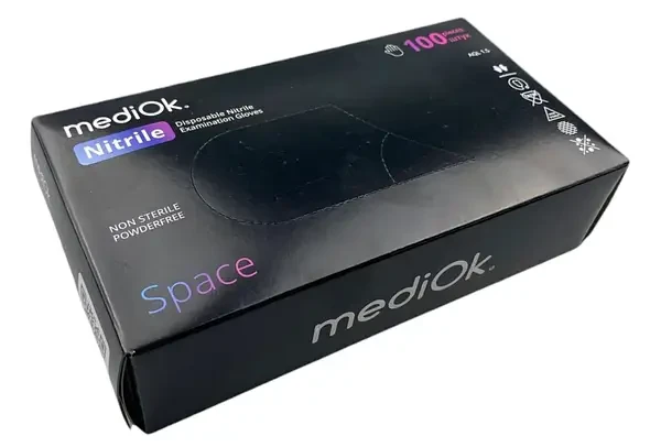 Рукавички нітрилові MediOk Space чорні 100шт, фото 1