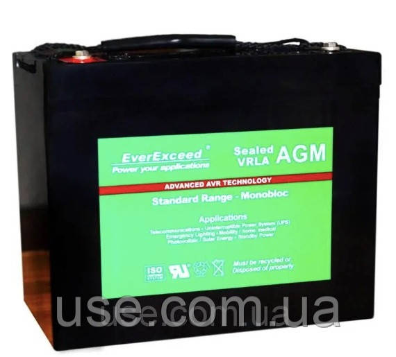 Акумуляторна батарея AGM, 12V, Вольт, В, 80 Ah, А*год, AH, Ah, Ампер-годин, А-година, АКБ, АГМ, стаціонарна, герметична, для ДБЖ