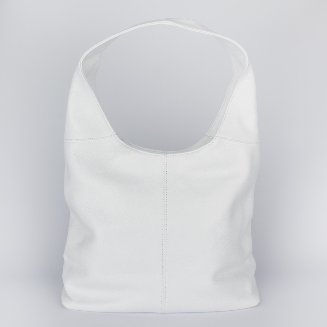 Сумка жіноча шопер шкіряна Virginia Conti 02550 з однією ручкою біла