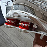 Кросівки чоловічі Nike Shox x Supreme Ride 2 SP "White" весна-літо-осінь білі. Живе фото, фото 7