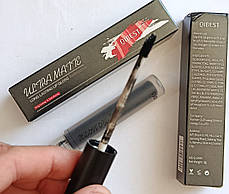 Губна помада QiBEST №12 Ultra Matte чорна водостійка матова, фото 3