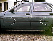 Молдинги на двері для ВАЗ Lada Priora 2170, 2171, 2172