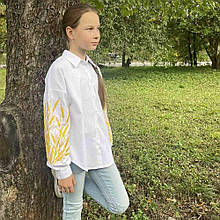 Вишита блуза "Єва" на домотканому полотні