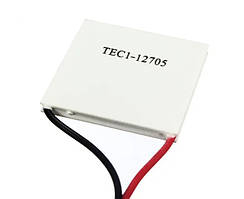Елемент Пельтьє TEC1-12705 термоелектричний охолоджувач 40*40MM 12V 30Вт