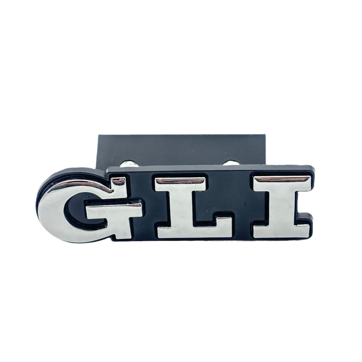 Емблема напис GLI для Volkswagen у решітку 91×27мм ХРОМ метал (на кріпленнях), фото 1