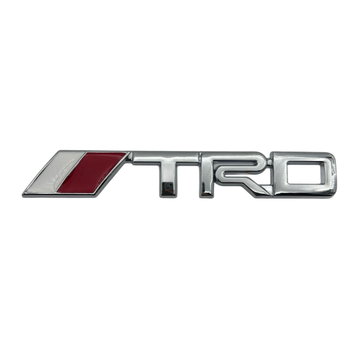 Емблема напис TRD для Toyota хром 143×21мм метал (на скотчі), фото 1