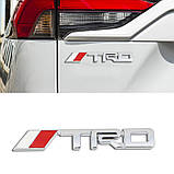 Емблема напис TRD для Toyota хром 143×21мм метал (на скотчі), фото 2