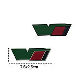 Емблема напис VRS для Skoda хром 76х25 мм метал (на скотчі), фото 2