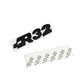 Емблема напис R32 для Volkswagen чорна 100х23мм метал (на скотчі), фото 2