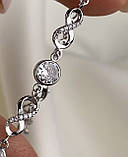 Срібний жіночій браслет з покриттям родій 1620, фото 4