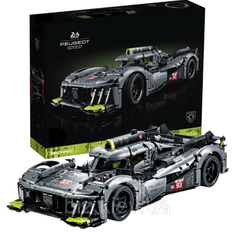 Гібридний гіперкар PEUGEOT 9X8 24H Le Mans Конструктор автомобіль лего Пежо суммісний з LEGO Technic