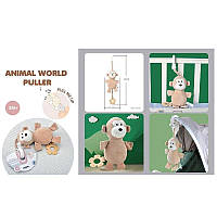 Підвіска на коляску ліжечко іграшка Мавпочка ніжки  шелестять музична