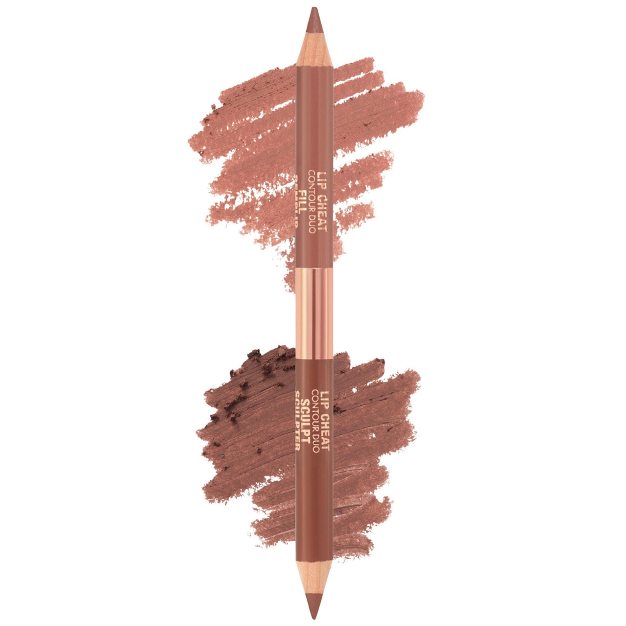 Подвійний олівець для губ Charlotte Tilbury Super Nudes Lip Cheat Contour Duo Lip Liner Medium Sculpt без коробки 0.78 г, фото 1