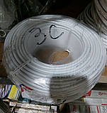 Провід мідний з'єдувальний ПВС 2,0х1,5/100 кабель двожильний Horoz Electric білий гнучкий, фото 7