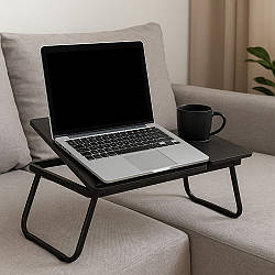 Столик для ноутбука в ліжко 64х32х25см, до 45кг, 5 положень / Підставка для ноутбука / Стіл під ноутбук