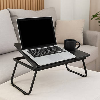 Столик для ноутбука в ліжко 64х32х25см, до 45кг, 5 положень / Підставка для ноутбука / Стіл під ноутбук