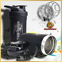 Шейкер спортивний для води та спортивного харчування чорний колір SmartShake Reforce 900ml DC Batman