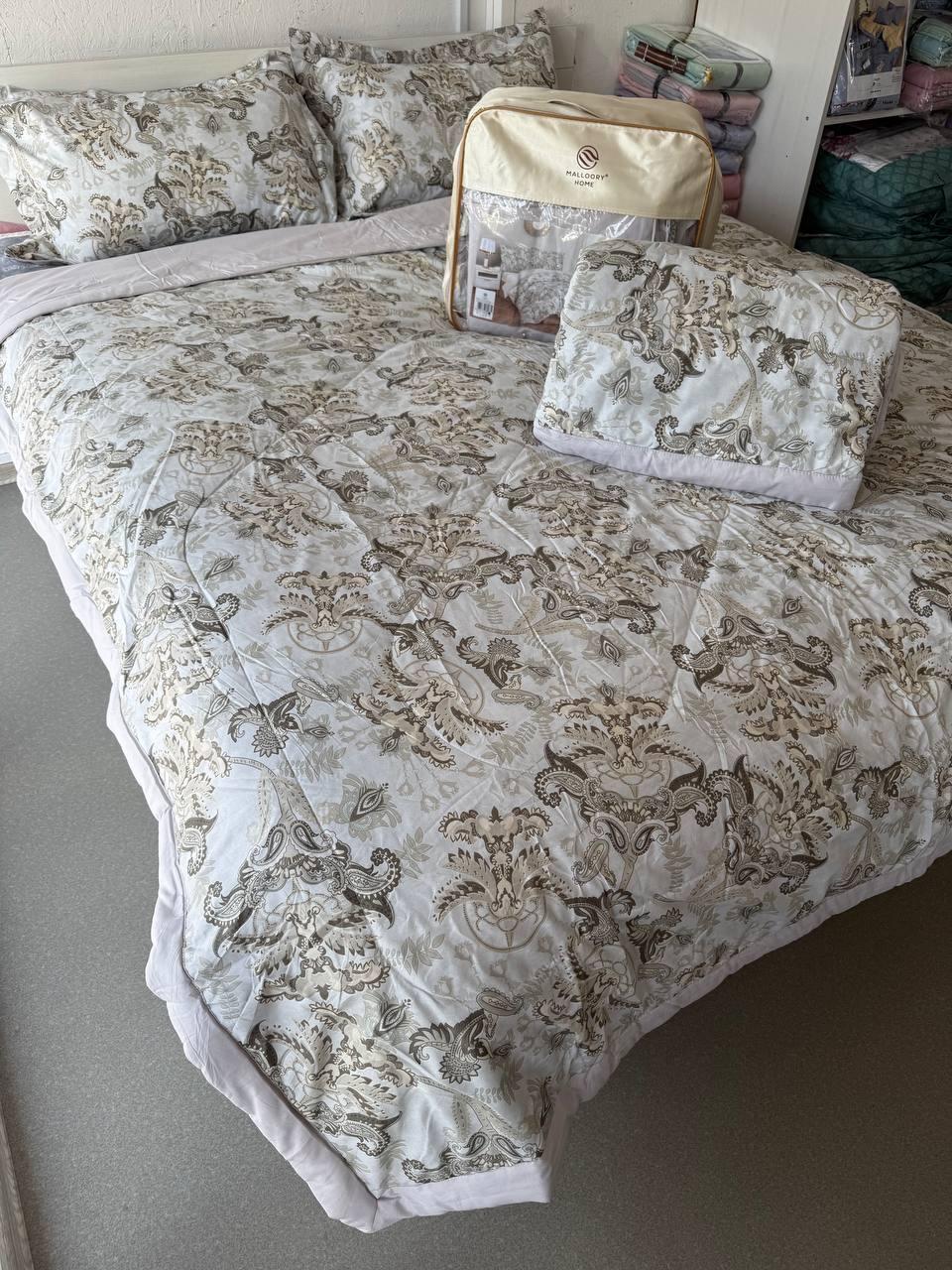 Єврокомплект фланелевої постільної білизни з двома ковдрами, фото 1