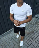 Футболка і шорти чоловічі чорно-білі, легкий літній костюм, фото 4